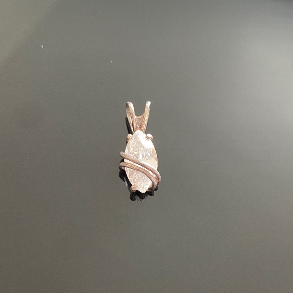 Sterling Silver Crystal Pendant